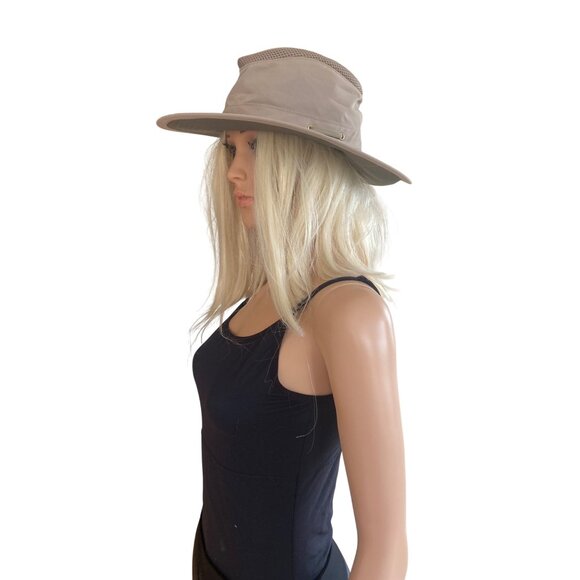 Conner Handmade Sun Shield Recycled Boater Hat Medium Beige Unisex Packable